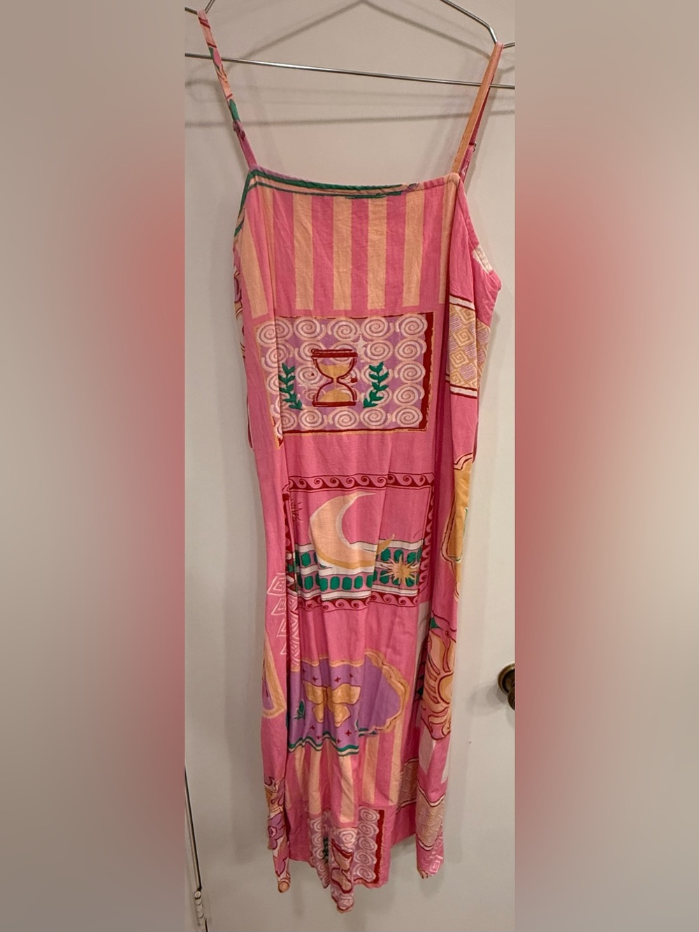 Jou Jou Pink Multicolor Printed Maxi Dress